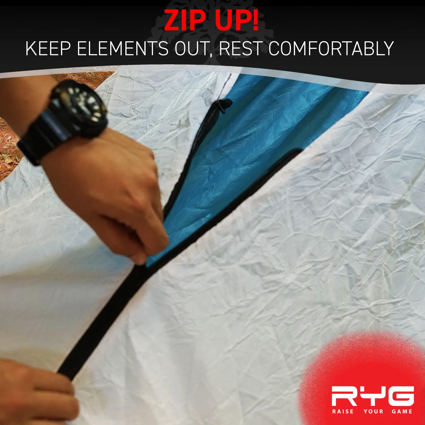Raise your Game Travel Backpack and Portable Hammock (Glacier Blue)