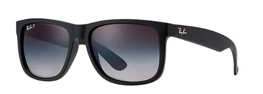 Ray-Ban Mens Justin Classic Polarized Sunglasses - Matte Black/Gray Gradient
