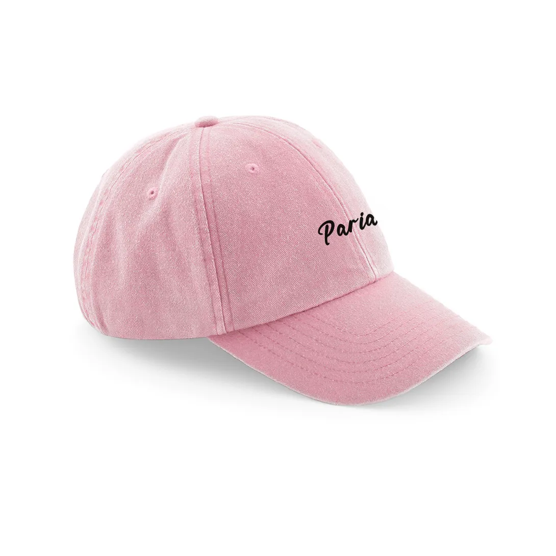Script Logo 6 Panel Cap | Pink