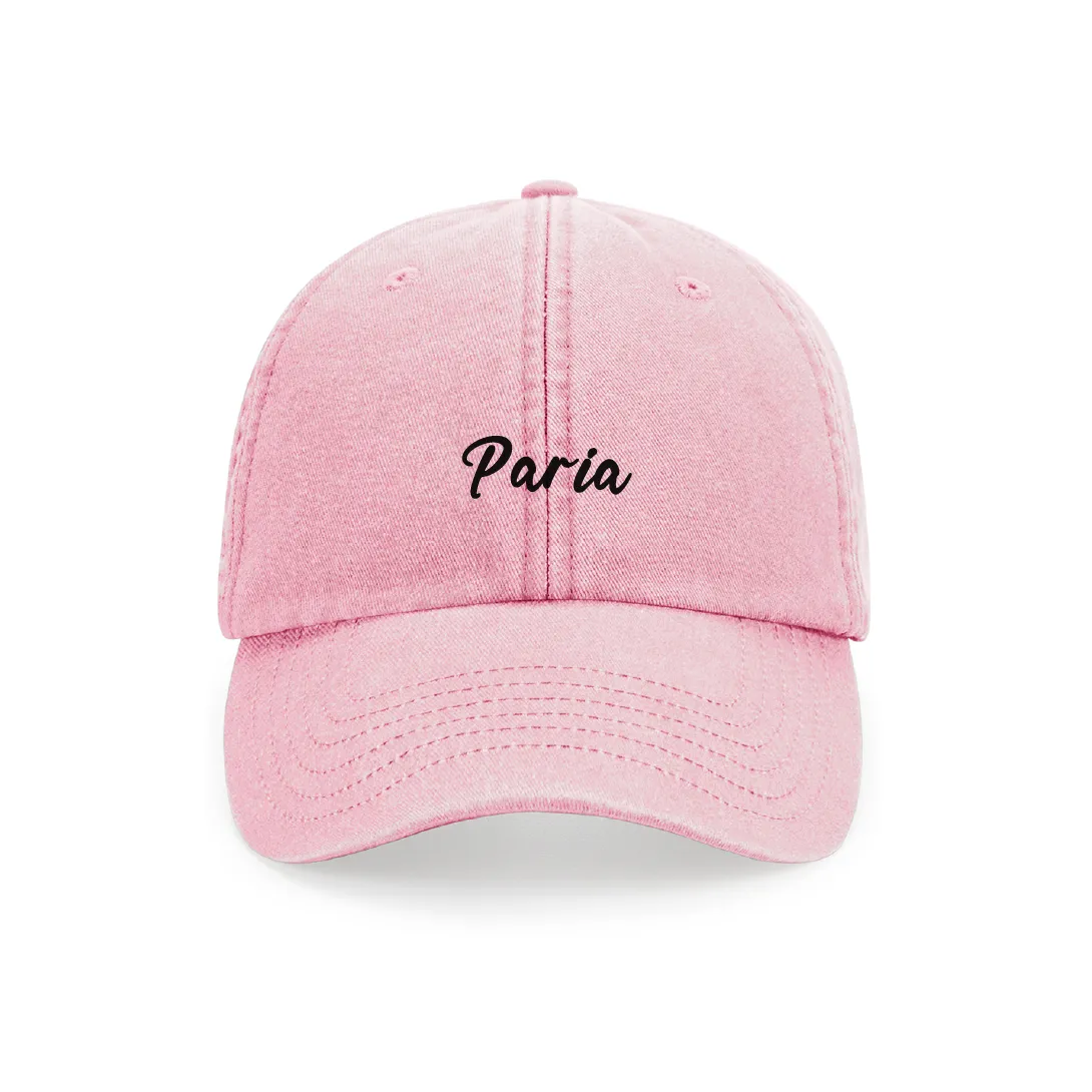 Script Logo 6 Panel Cap | Pink