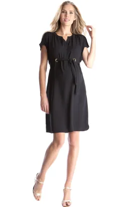 Seraphine Camden Woven Maternity Dress in Caviar