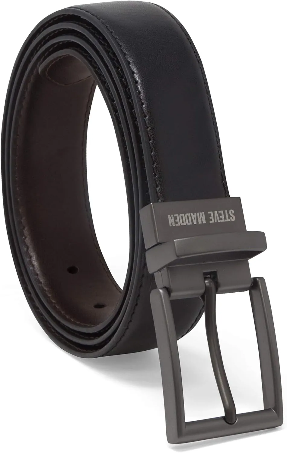 Steve Madden Reversible Men's Dress Casual Every Day Leather Belt