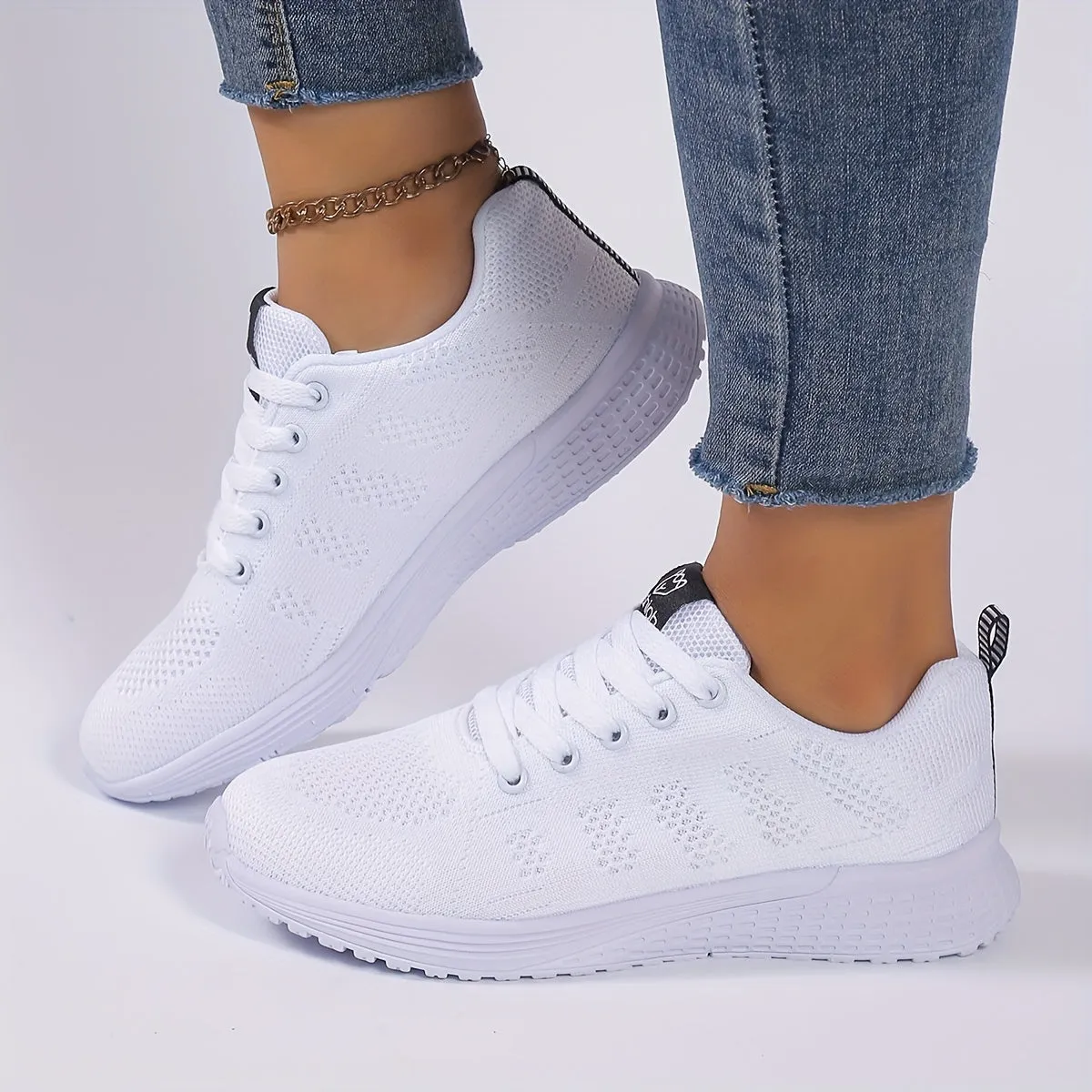 Stylish Striped Casual Shoes  Lightweight  Breathable Womens Footwear