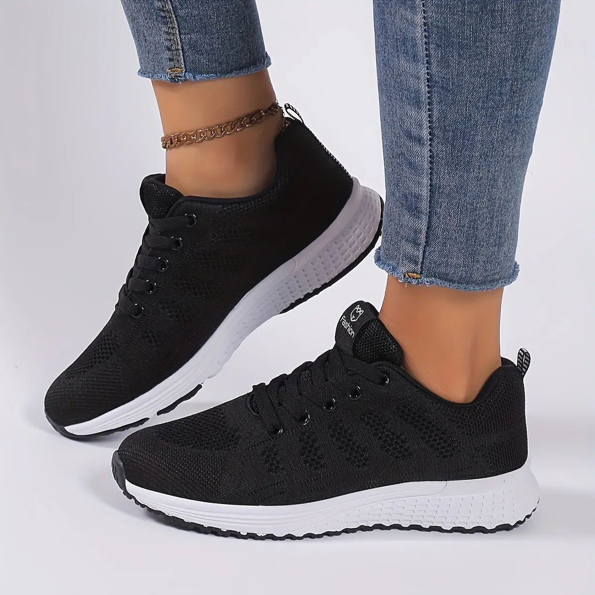 Stylish Striped Casual Shoes  Lightweight  Breathable Womens Footwear
