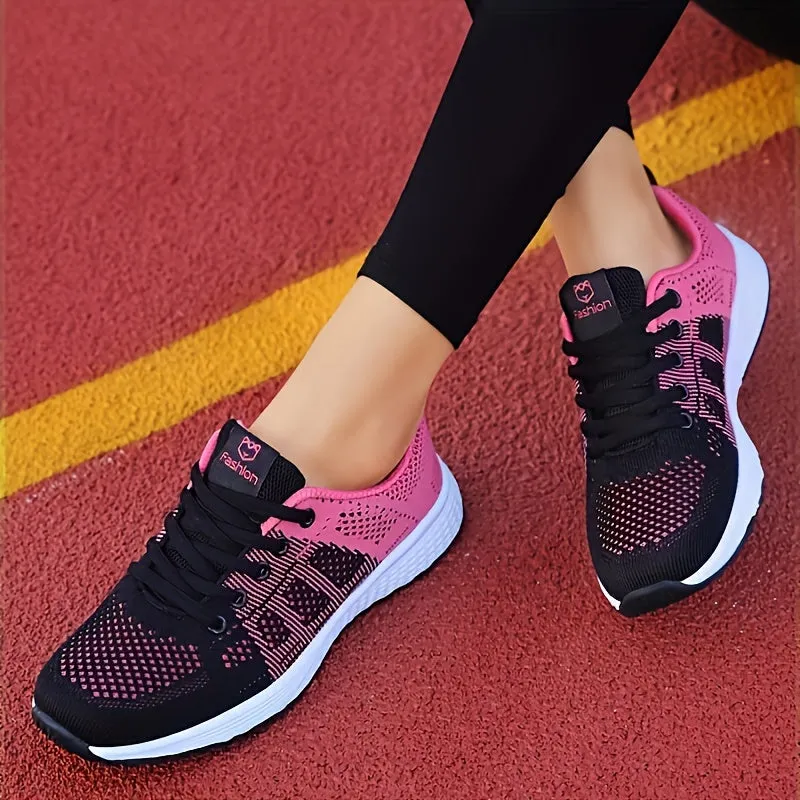 Stylish Striped Casual Shoes  Lightweight  Breathable Womens Footwear