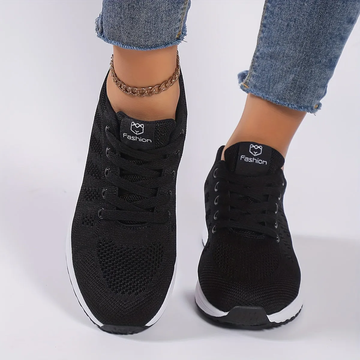 Stylish Striped Casual Shoes  Lightweight  Breathable Womens Footwear