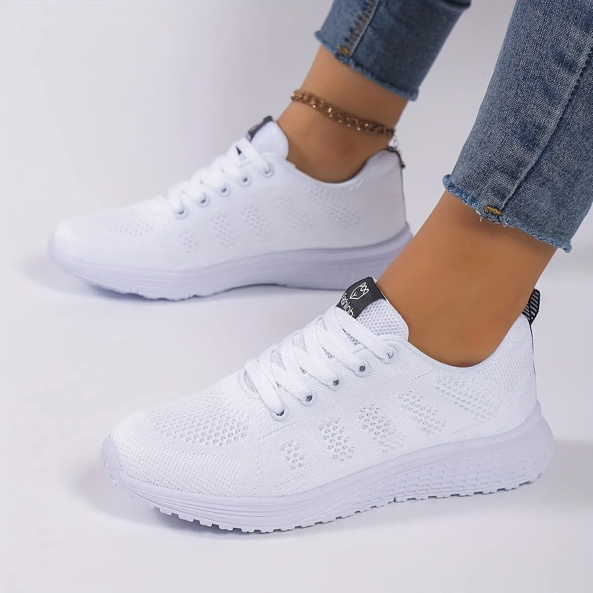 Stylish Striped Casual Shoes  Lightweight  Breathable Womens Footwear