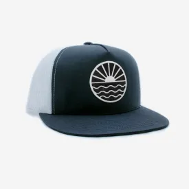 Sun Wave Flat Brim Trucker Hat