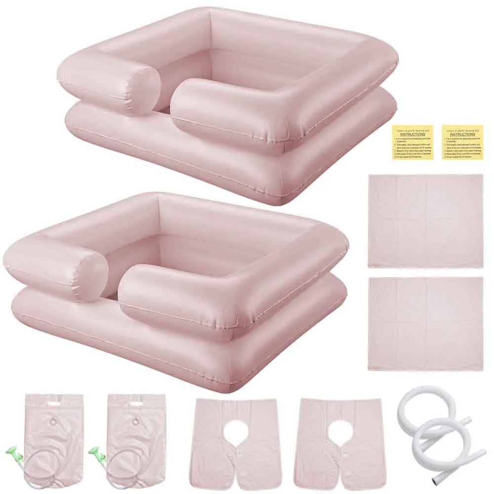 TheLAShop Shampoo Bowl Inflatable Hair Wash Sink with Water Bag 2-Pack