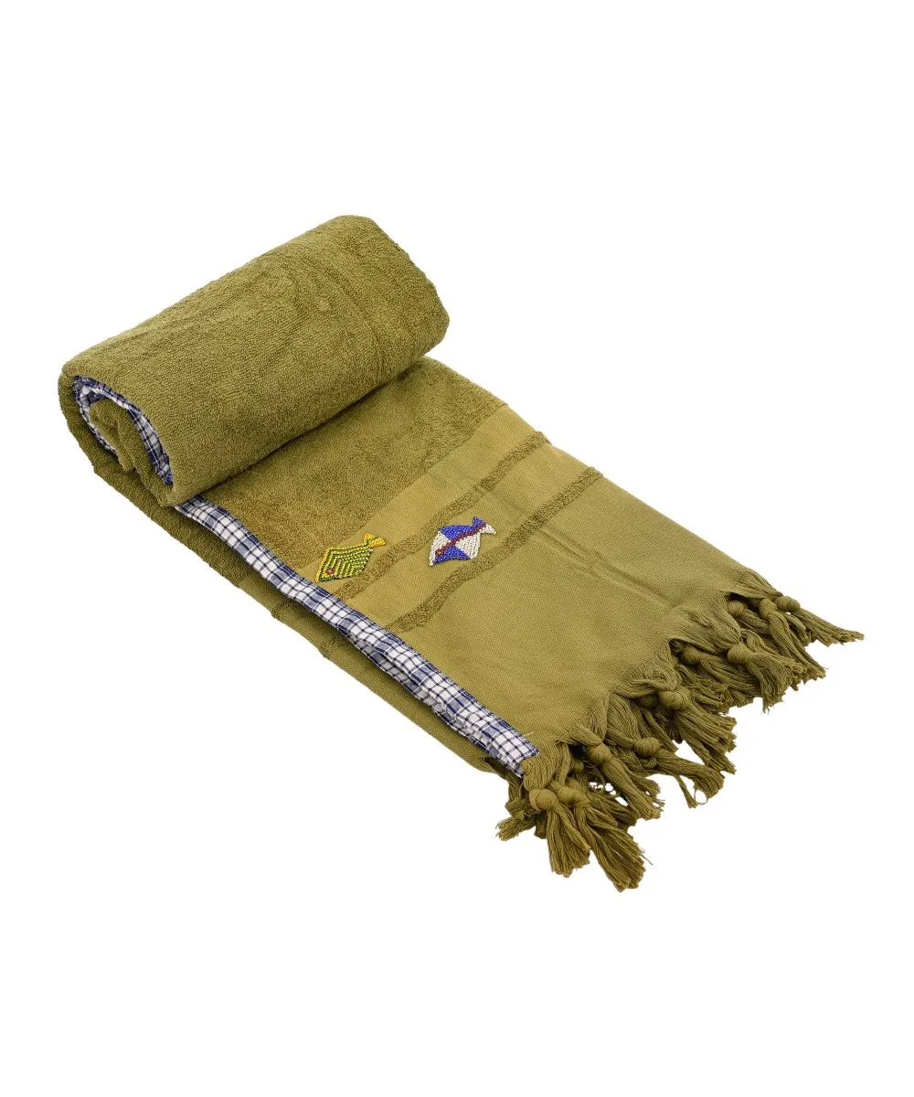 Weaved Beach Towel With Border
