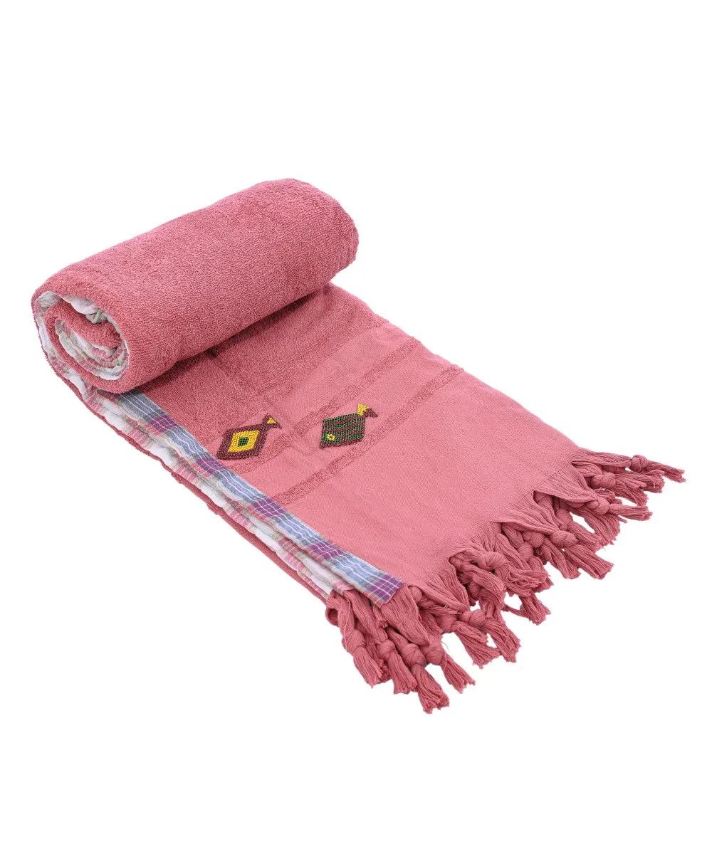 Weaved Beach Towel With Border